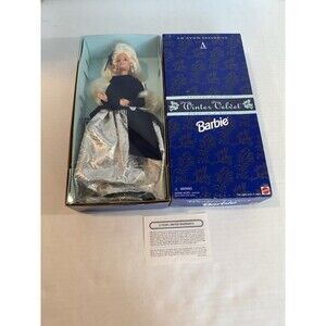 Winter Velvet Barbie Avon First Exclusive Blonde Mattel 1995 Cellophane Wrap New